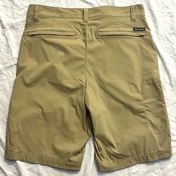 Eddie Bauer Men's Nylon Blend Tan Shorts w Pockets Size 33 - Picture 12 of 14